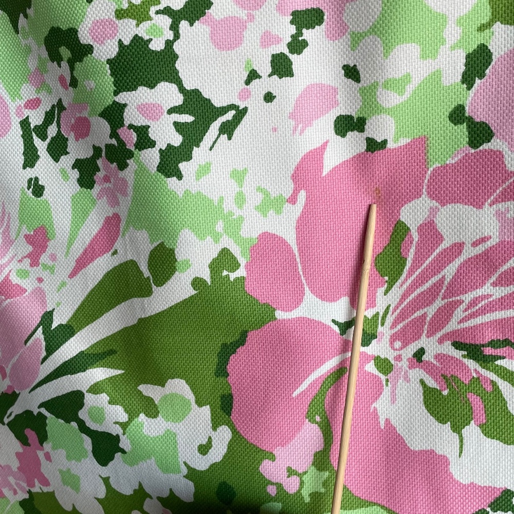 Talbots Lined 100% Woven Cotton Skirt in Pink, Green, and White in Size 14P - Picture 8 of 8